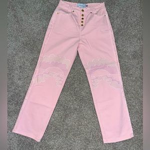 House of Sunny Pink Straight Leg Pants
